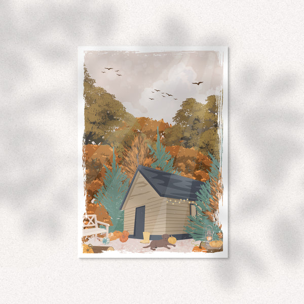 Illustration Forest Cabin