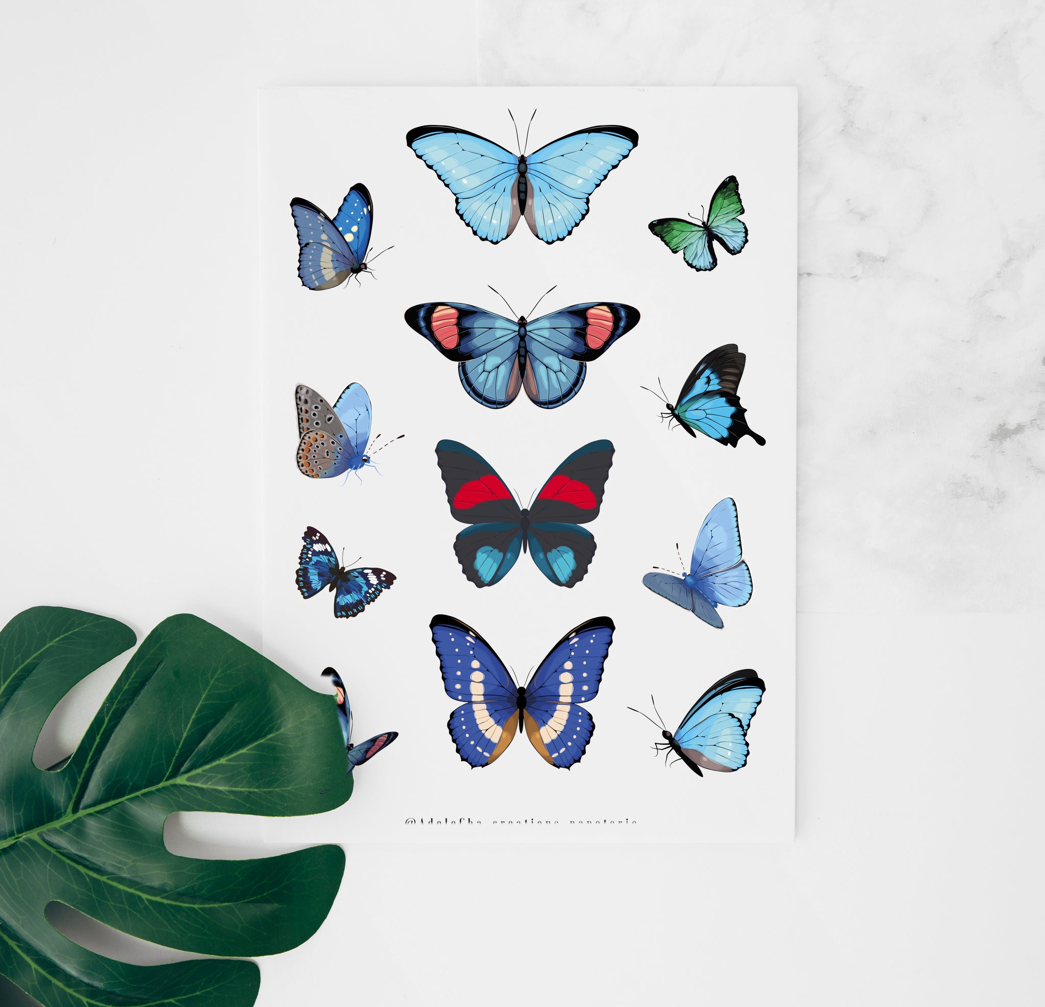 Stickers Blue butterfly