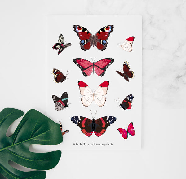Stickers Pink butterfly