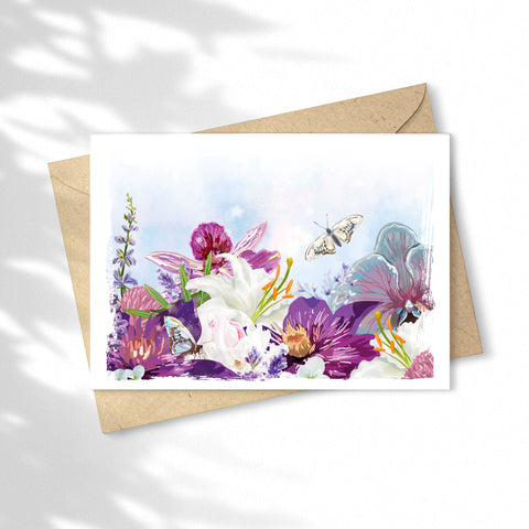 Illustration Purple Flowers