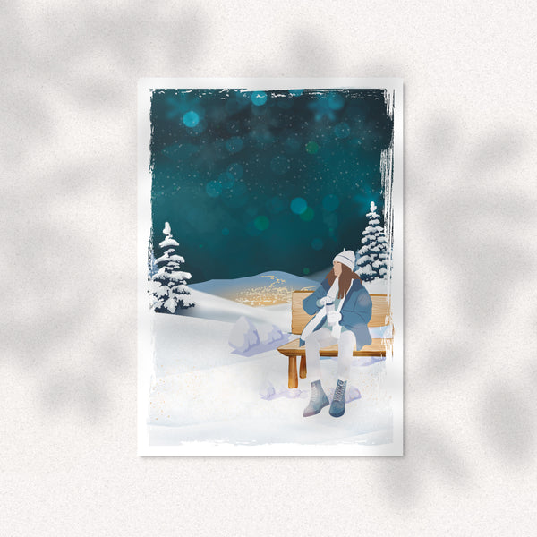 Illustration Winter night