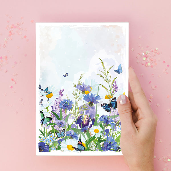 Illustration Blue Blooming