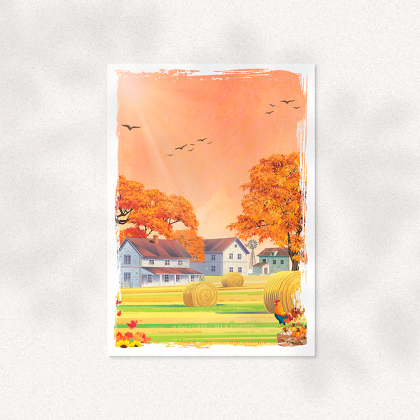 Illustration Autumn Fields