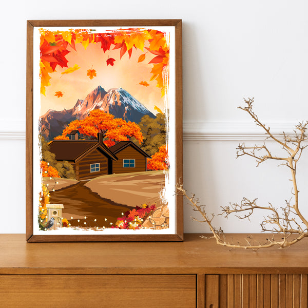Illustration Autumn Mountain