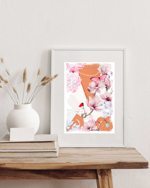 Illustration Pink Magnolia