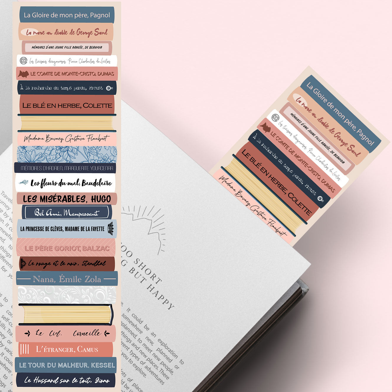 Marque-page classiques français, univers réaliste et historique, parfait pour accompagner vos lectures des grandes fresques sociales de la littérature française.
